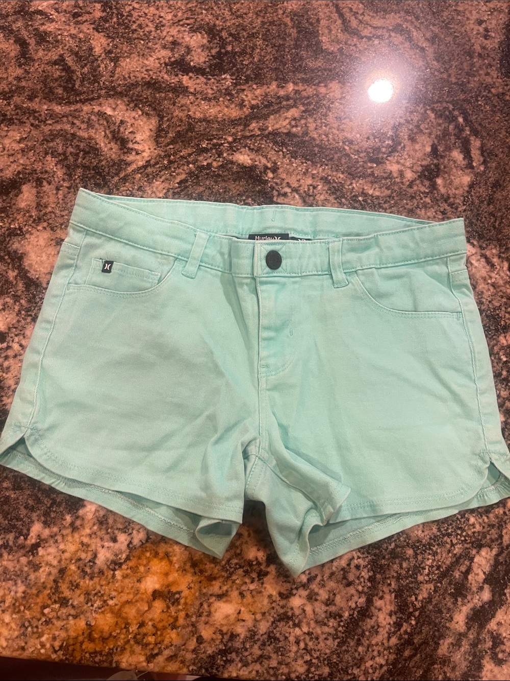 Hurley Mint Green Denim Shorts